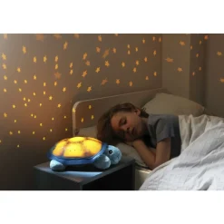 Peluche veilleuse bébé projection plafond twilight tortue bleue