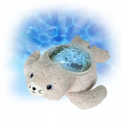 Peluche veilleuse bébé projection phoque aqua dream