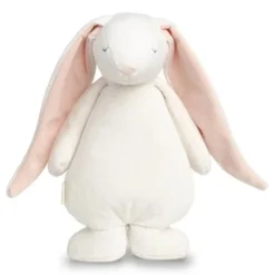 Peluche veilleuse lapin crème et rose