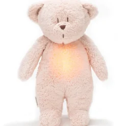 Peluche veilleuse ours nature bio rose blush