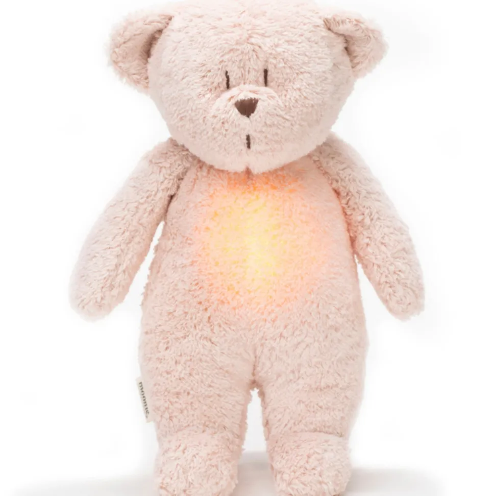 Peluche veilleuse ours nature bio rose blush