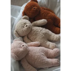 Peluche veilleuse ours nature bio rose blush