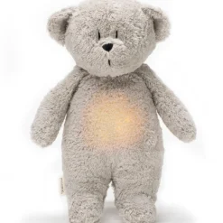 Peluche veilleuse ours nature bio gris minéral