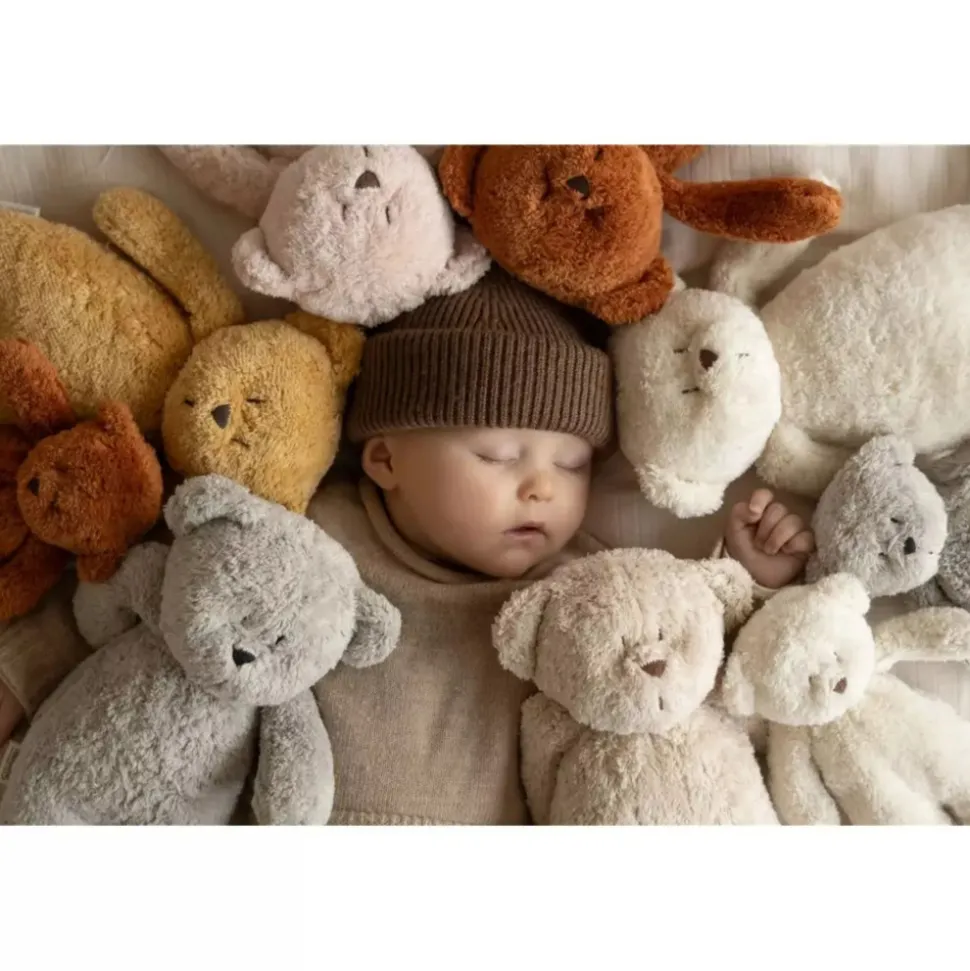 Peluche veilleuse ours nature bio gris minéral