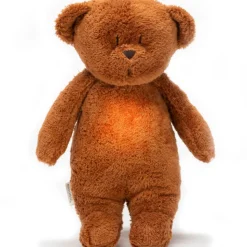 Peluche veilleuse ours nature bio caramel