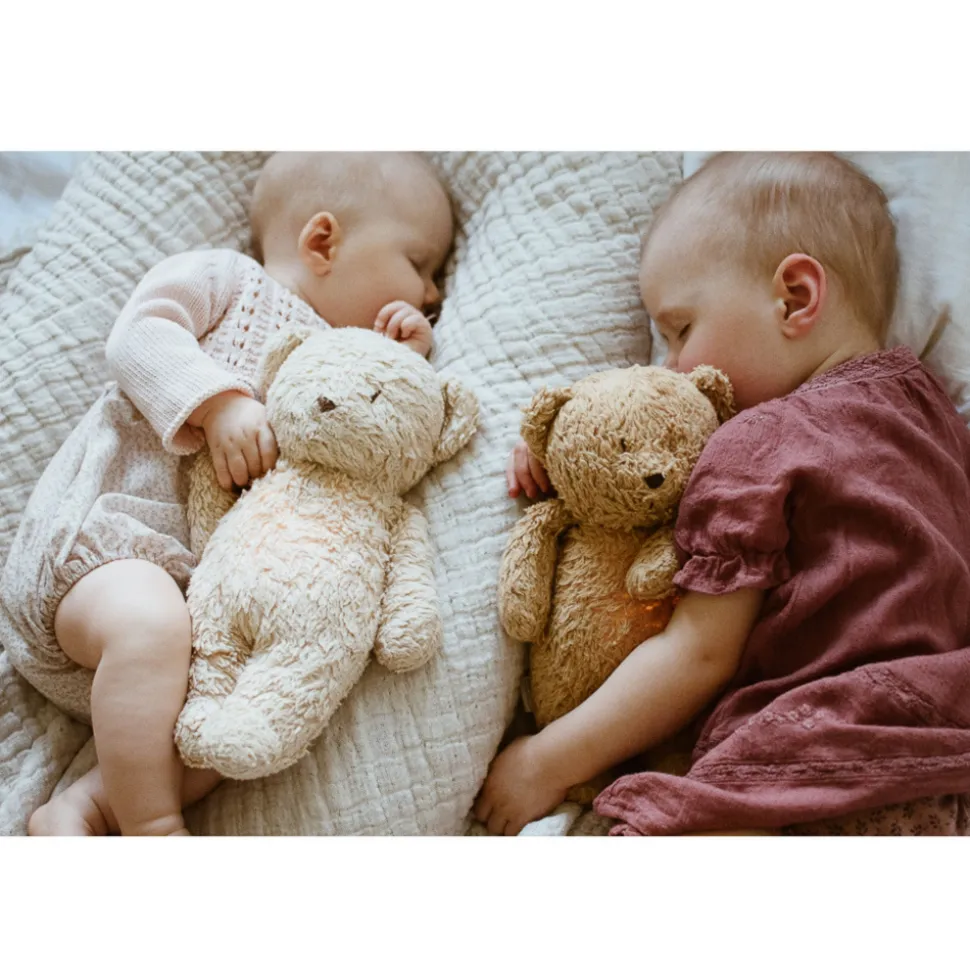 Peluche veilleuse ourson nature bio cappuccino