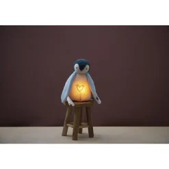 Peluche veilleuse pingouin bleu