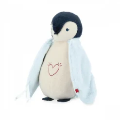 Peluche veilleuse pingouin bleu