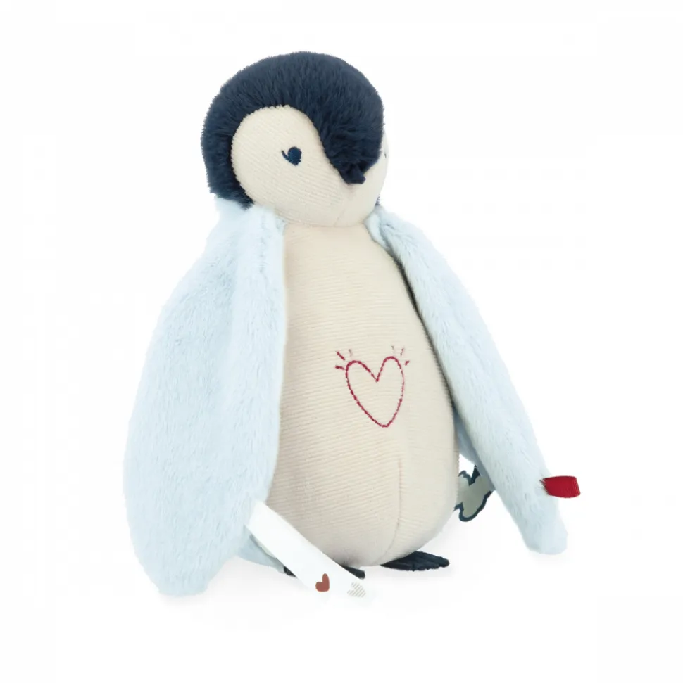 Peluche veilleuse pingouin bleu
