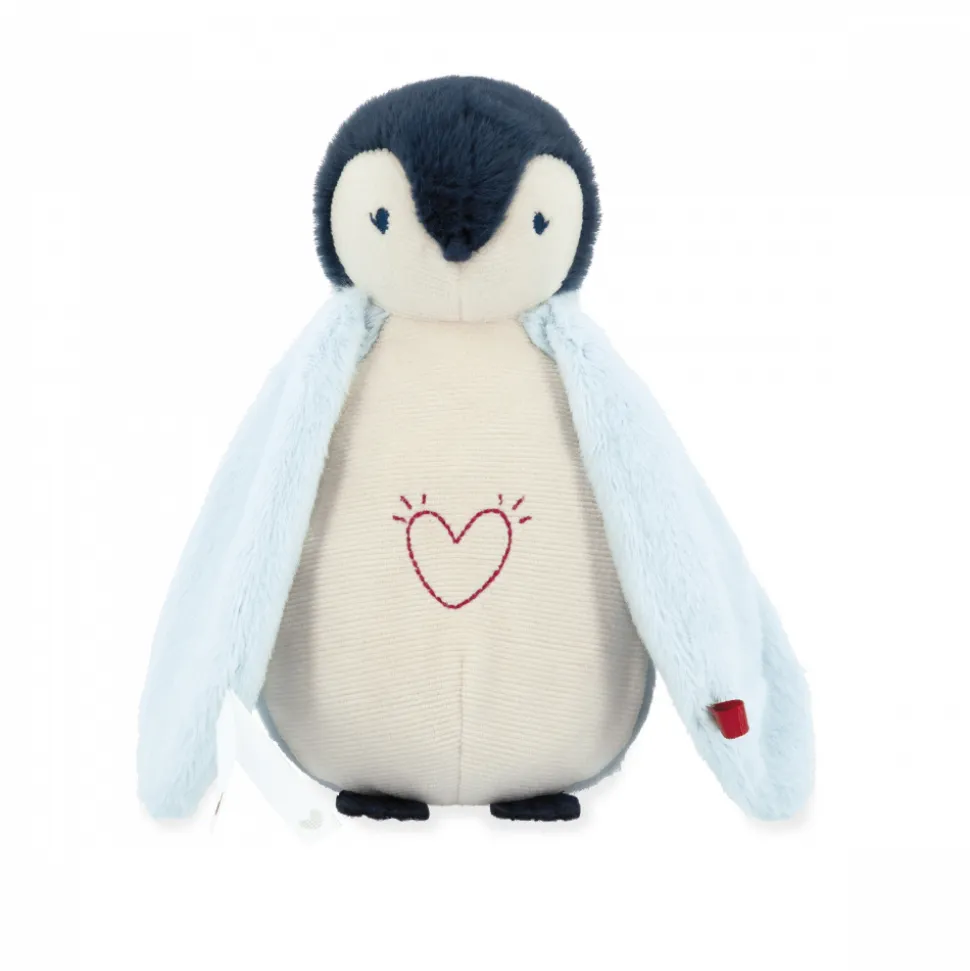Peluche veilleuse pingouin bleu