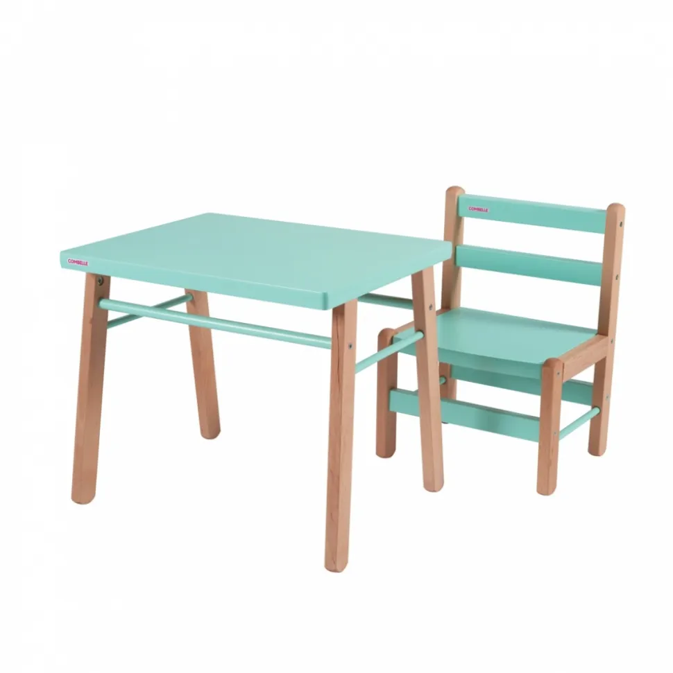 Petite chaise basse enfant louise hybride vert mint
