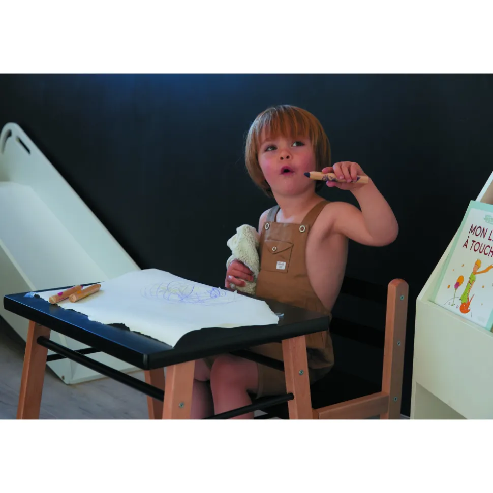 Petite chaise basse enfant louise anthracite