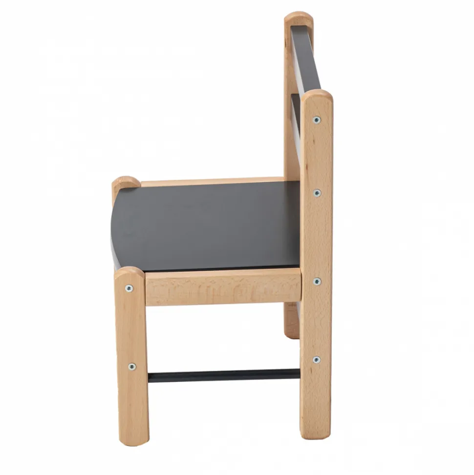 Petite chaise basse enfant louise anthracite