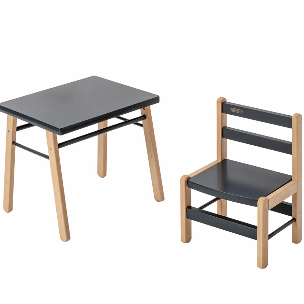 Petite chaise basse enfant louise anthracite