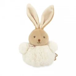 Petite peluche pompon lapin crème