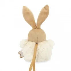 Petite peluche pompon lapin crème