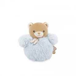 Petite peluche pompon ours bleu
