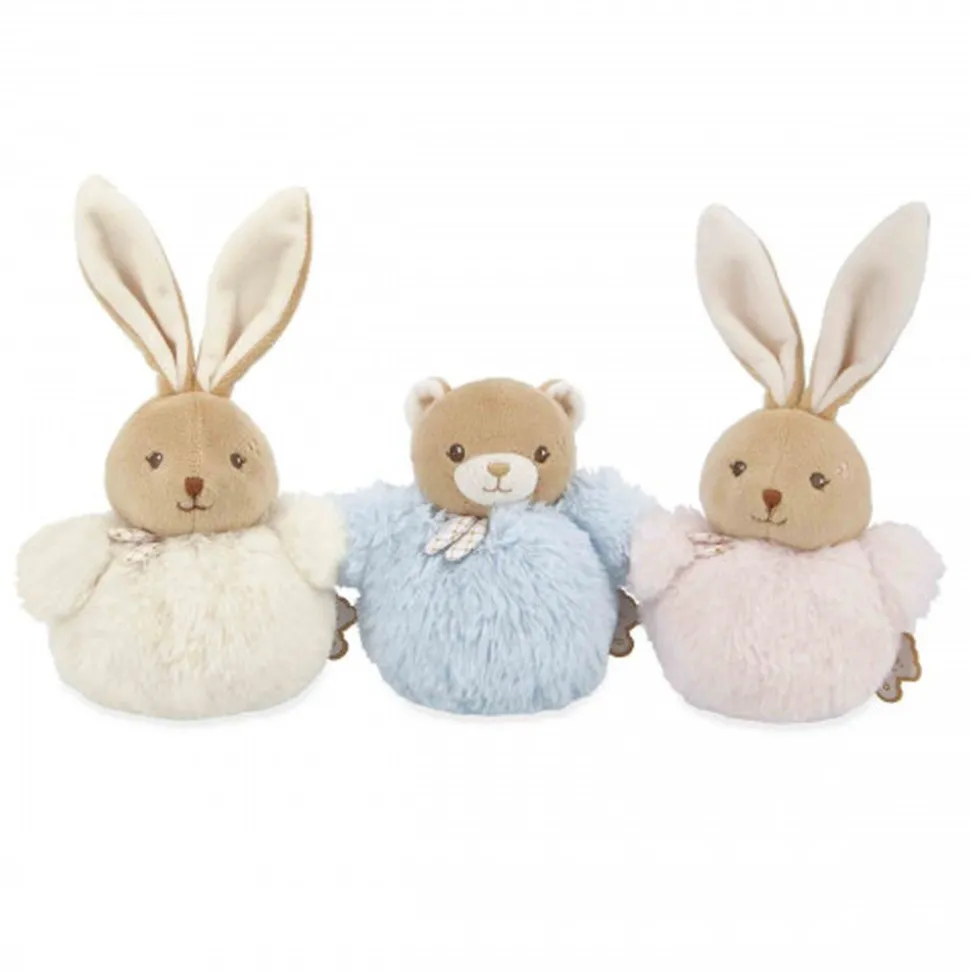 Petite peluche pompon ours bleu