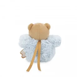 Petite peluche pompon ours bleu