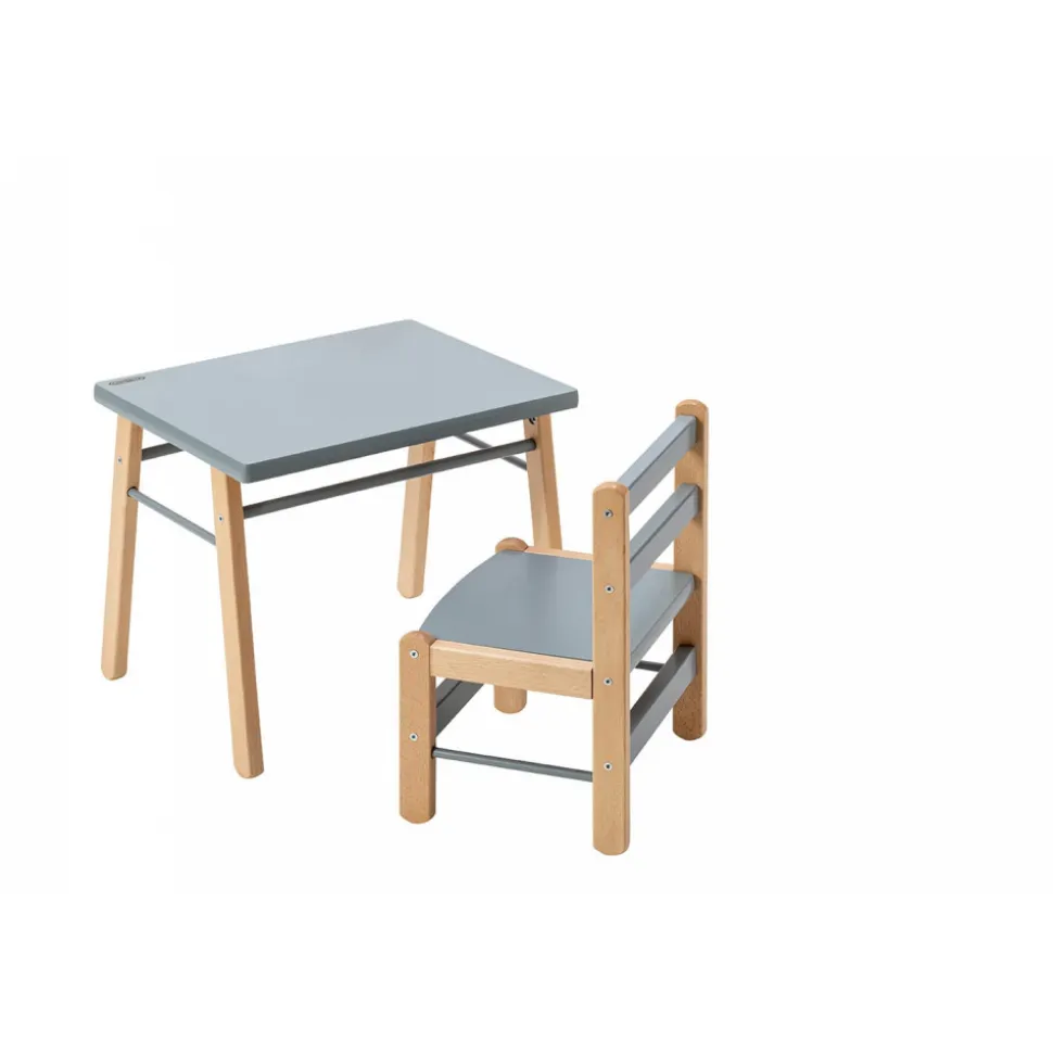 Petite table enfant gabriel hybride bleu gris