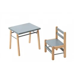 Petite table enfant gabriel hybride bleu gris