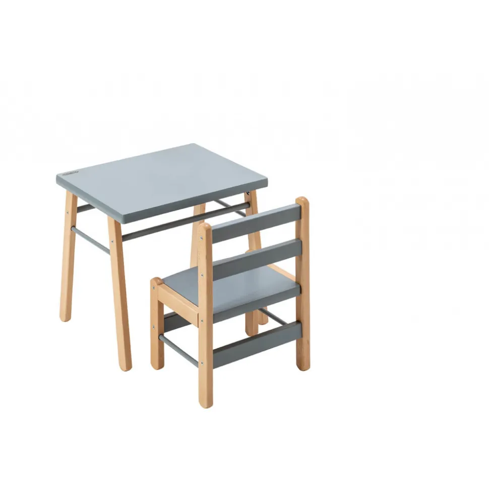 Petite table enfant gabriel hybride bleu gris
