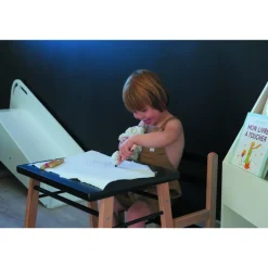 Petite table enfant gabriel hybride bleu gris