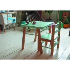 Petite table enfant gabriel hybride bleu gris
