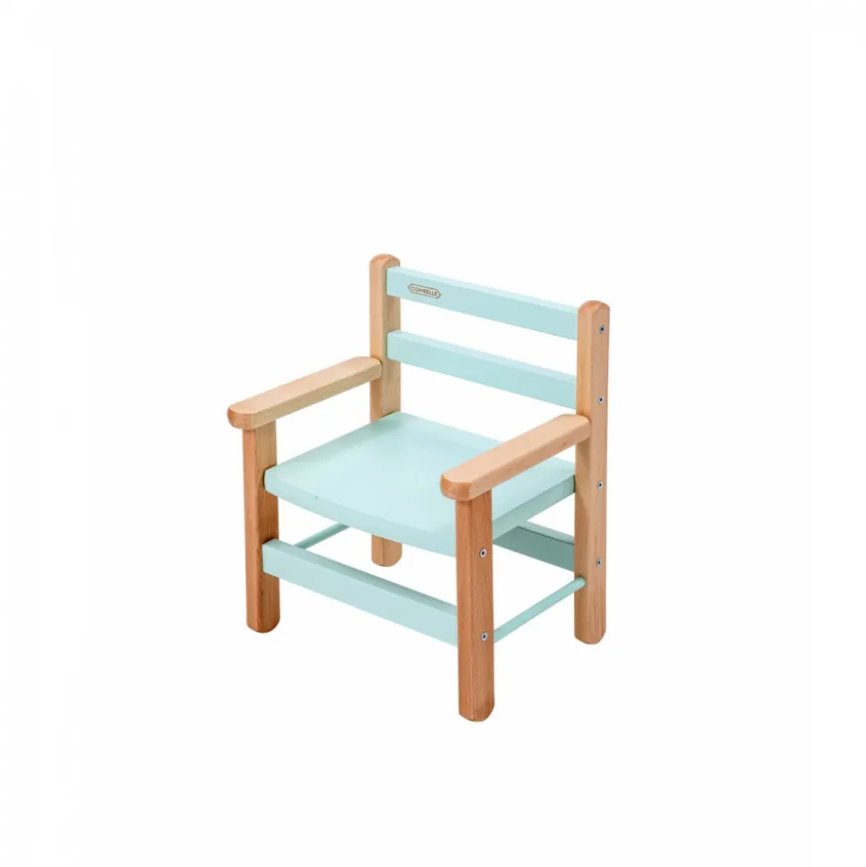 Petit fauteuil enfant avec accoudoirs juliette hybride vert mint