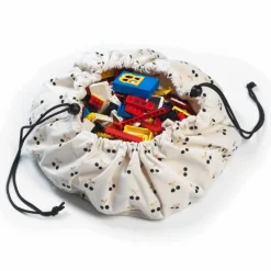 Petit sac à jouets / tapis de jeu 2 en 1 cerise doré