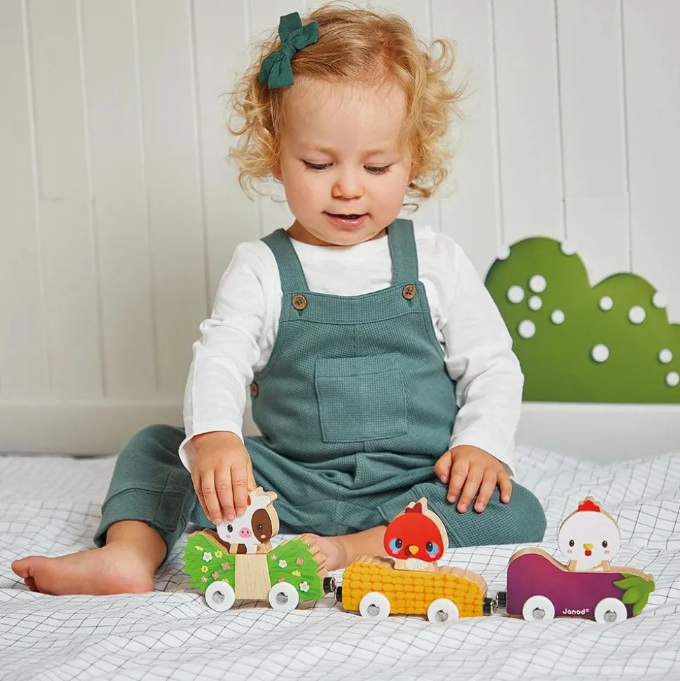 Petit train magnétique animaux de la ferme