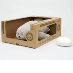 Phoque magique gris polaire – peluche bio avec veilleuse