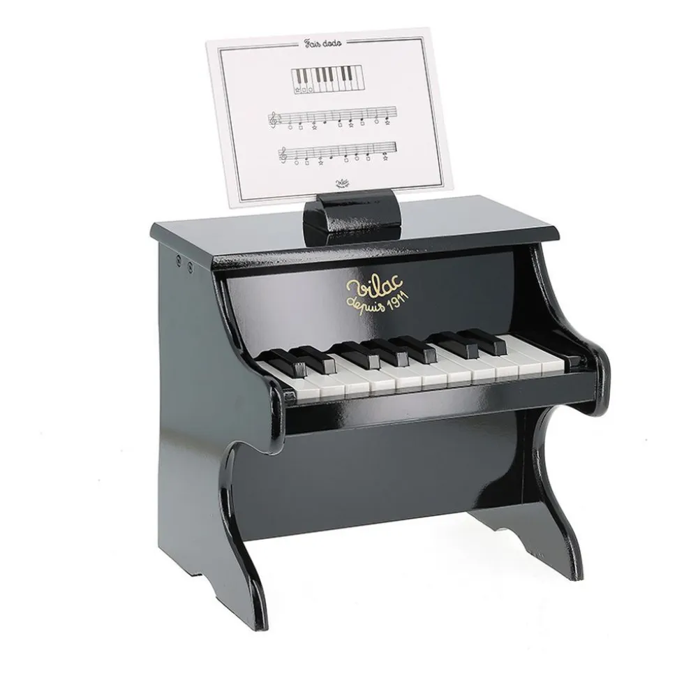Piano en bois 18 touches noir