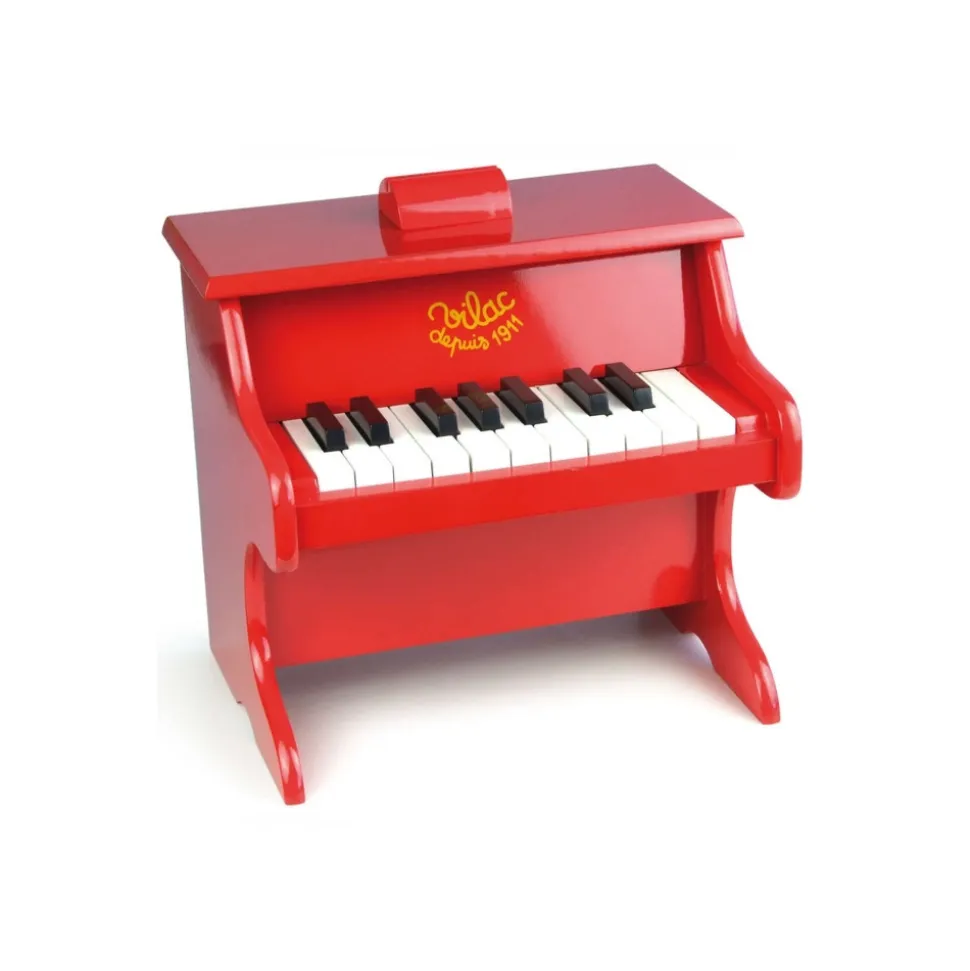 Piano en bois 18 touches rouge