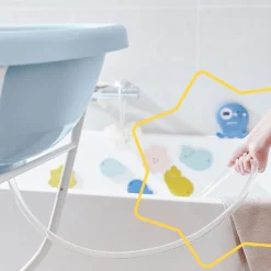 Pied de baignoire pliable + tuyau de vidange