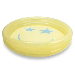 Piscine bébé ø 150 cm 3 anneaux smiley jaune