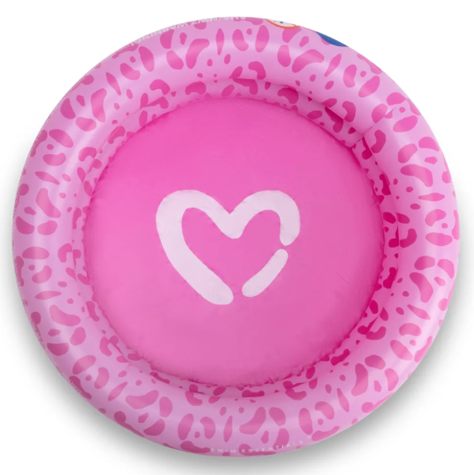 Piscine bébé ø 60 cm léopard rose 2 anneaux
