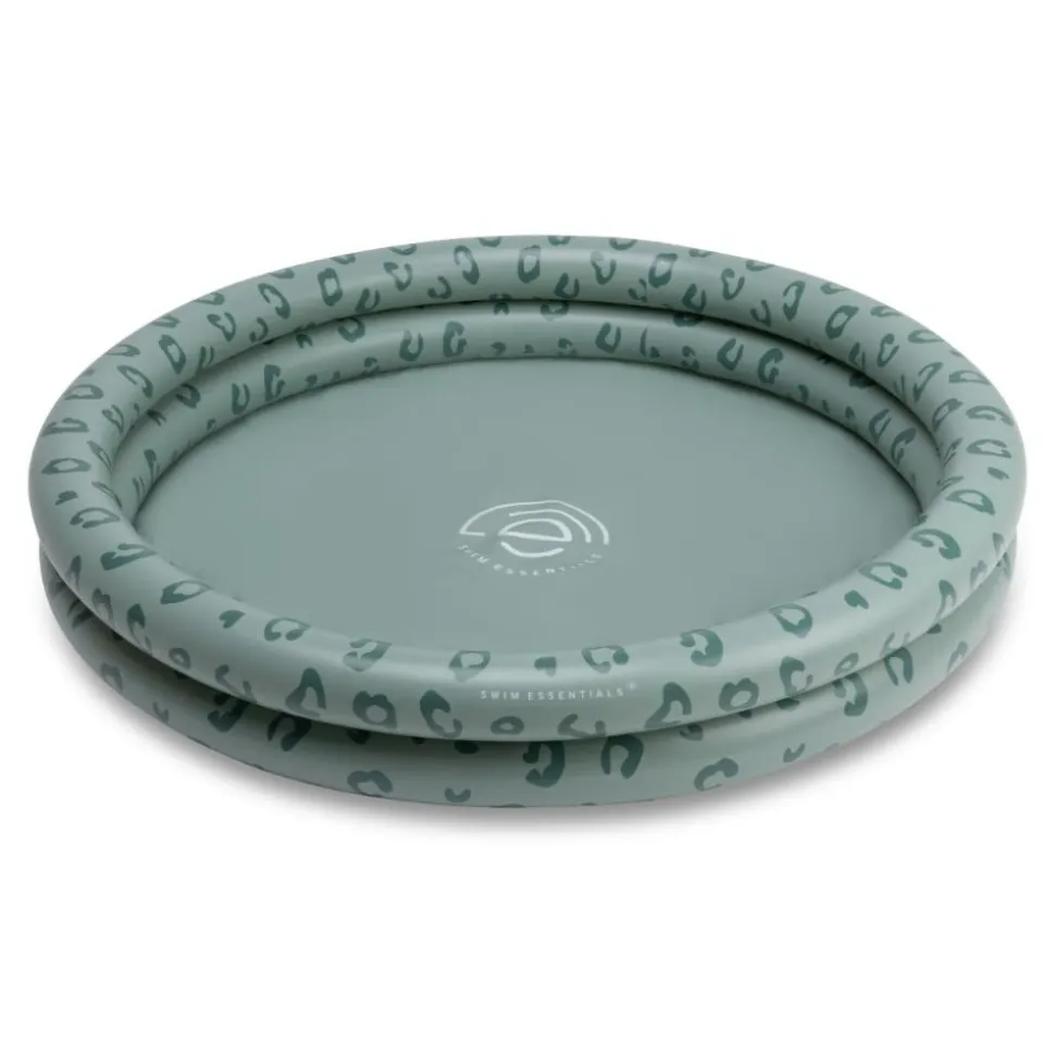 Piscine bébé ø 100 cm léopard vert 2 anneaux