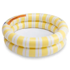 Piscine bébé ø 60 cm rayures jaunes 2 anneaux