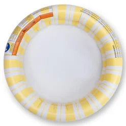 Piscine bébé ø 60 cm rayures jaunes 2 anneaux