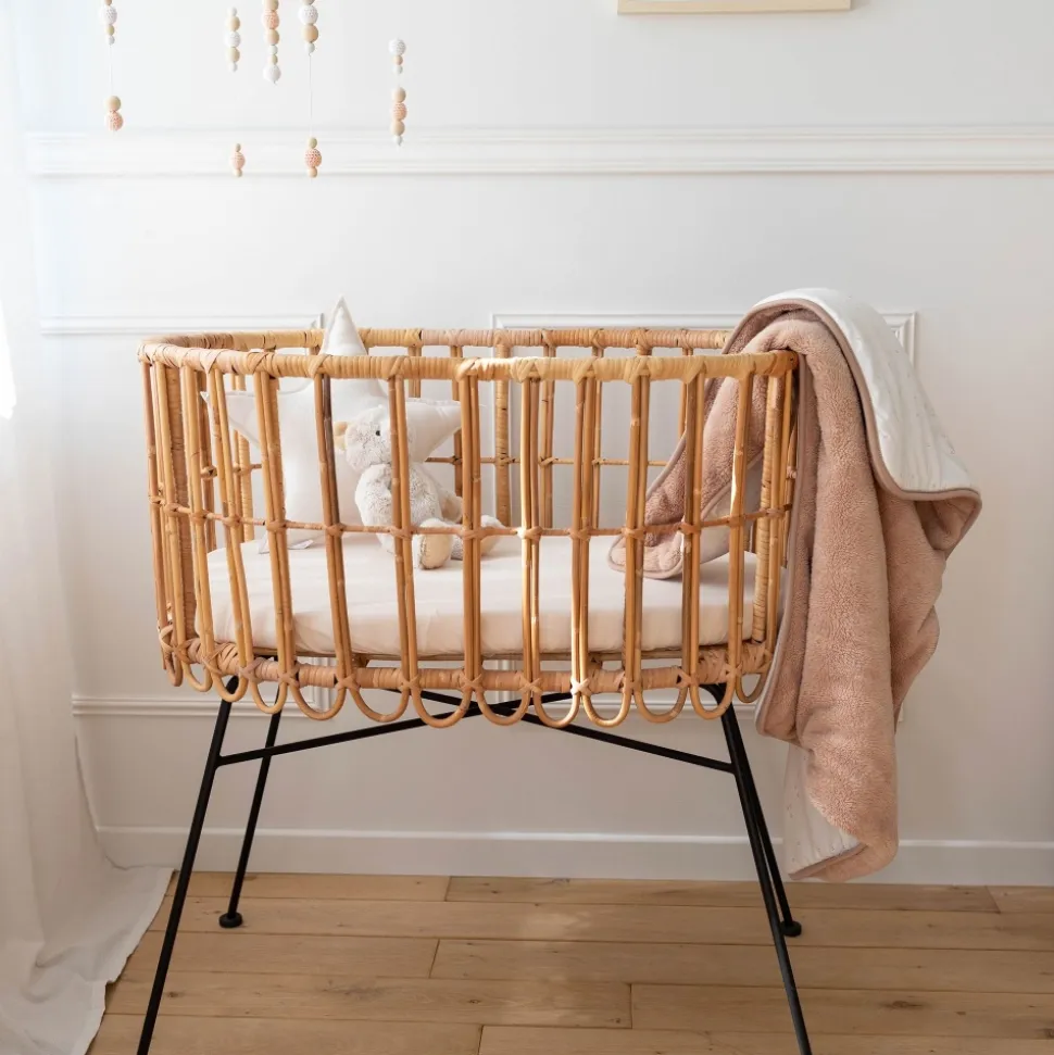 Plaid bébé beige naturel