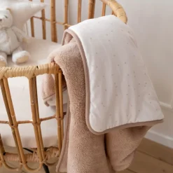 Plaid bébé beige naturel