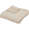 Plaid bébé 75x100 cm oya flanelle beige