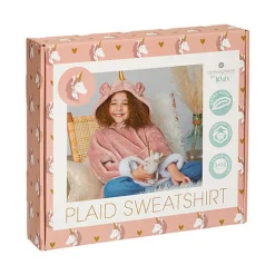 Plaid sweat licorne flanelle
