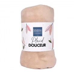 Plaid très doux pour bébé 70x100 cm beige