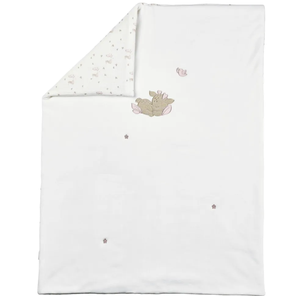 Plaid 75 x 100 cm velours blanc fanfan