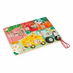 Planche à cadenas pour enfant la ferme