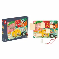 Planche à cadenas pour enfant la ferme