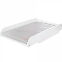 Plan à langer blanc avec matelas taupe