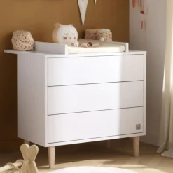 Plan à langer dessus intégrale pour commode paloma (3 tiroirs réf ew162)